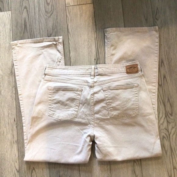 Levis Signatures Tan Jeans Low Rise Bootcut Misses 14 Short Pants - Picture 2 of 7